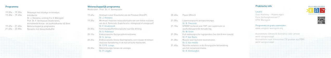 Binnenkant folder met programma en praktische info